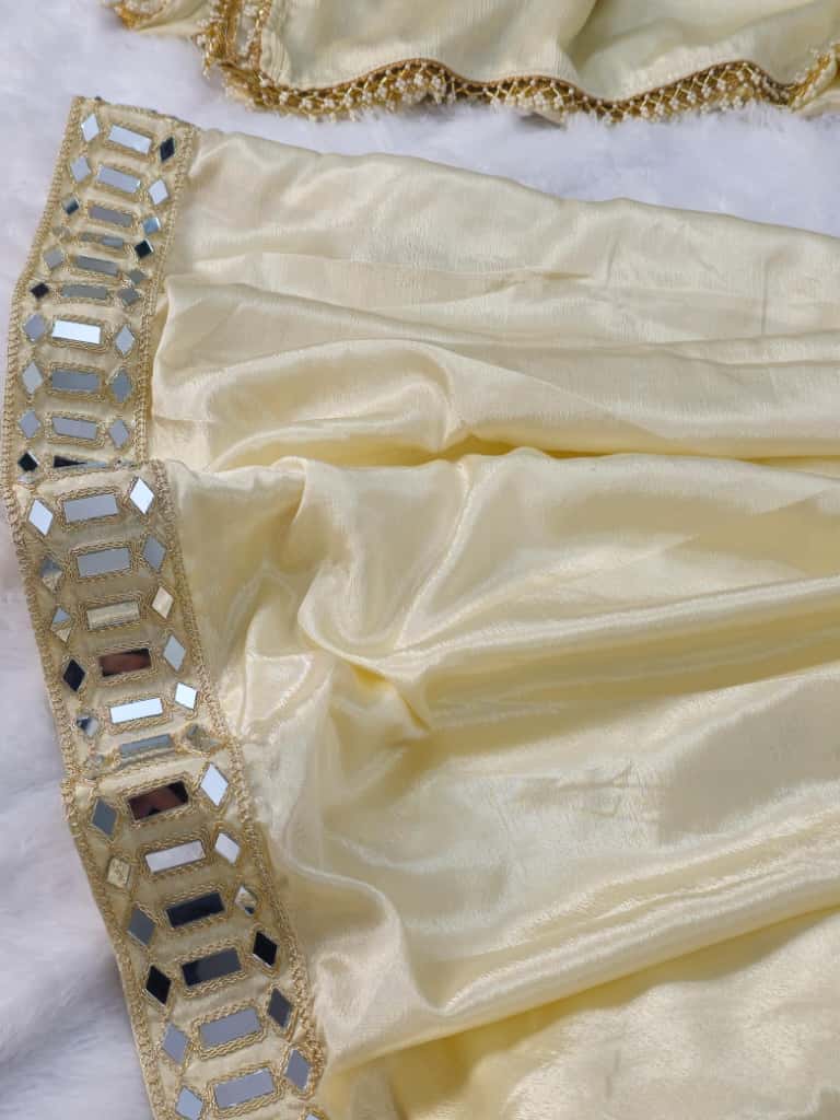 KEDIYA Style Real Mirror Work Kurti Plazzo Set