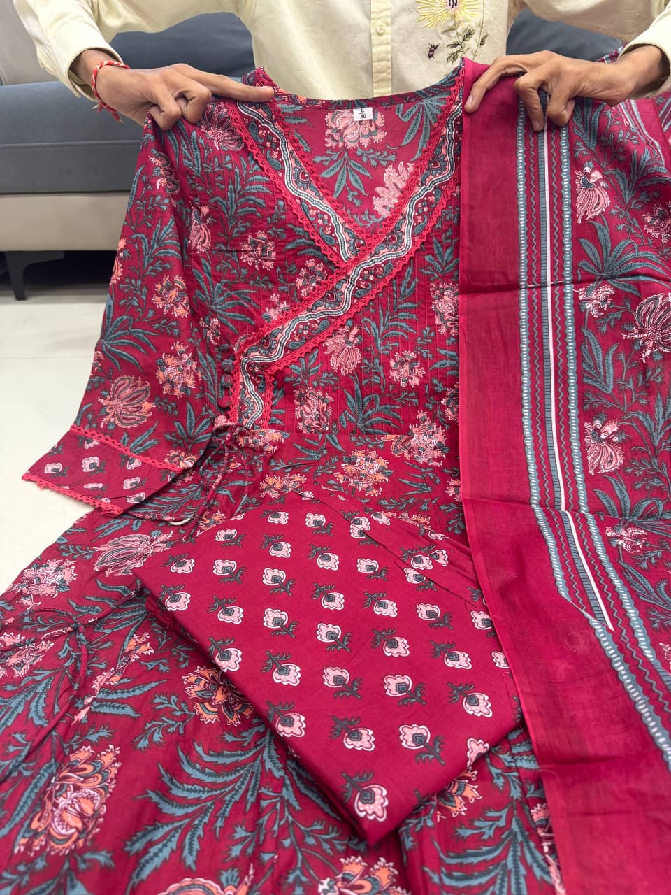 Original Jaipuri Cotton Anarkali Round Kurti