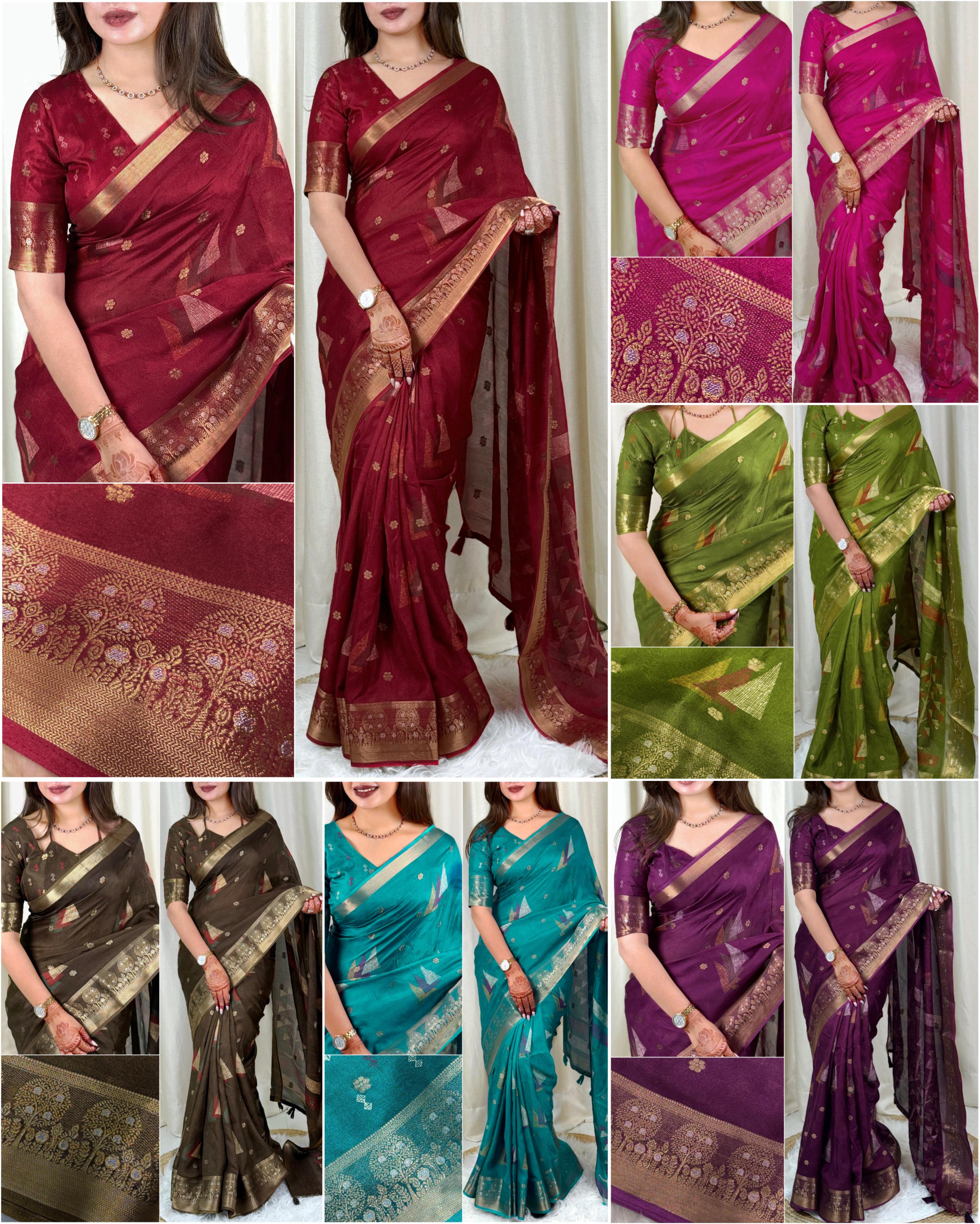 DULL MOSE BEAUTIFUL COLOR SAREE