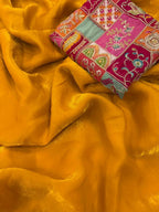 Space Fendy Sattin Saree