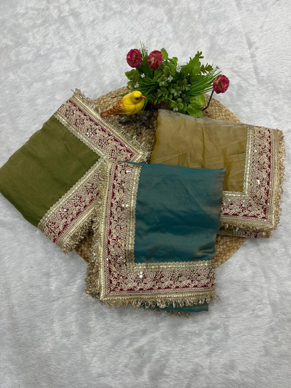 TRADING KAJAL  MOCHA SILK SAREE