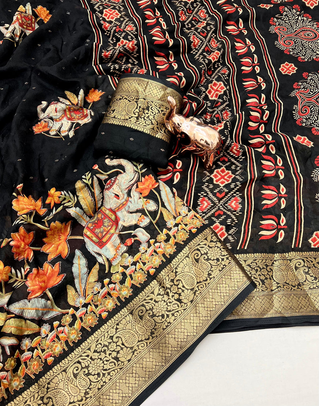 BANARAS GORGETTE SAREE