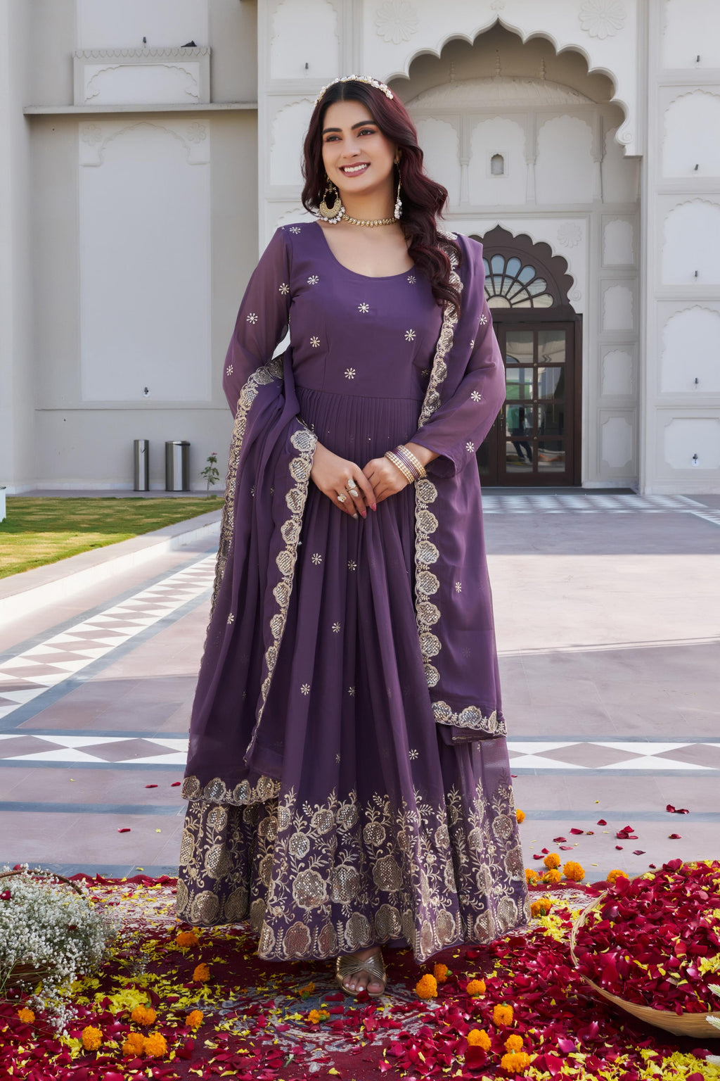 New Festival Long Gown & Duptta