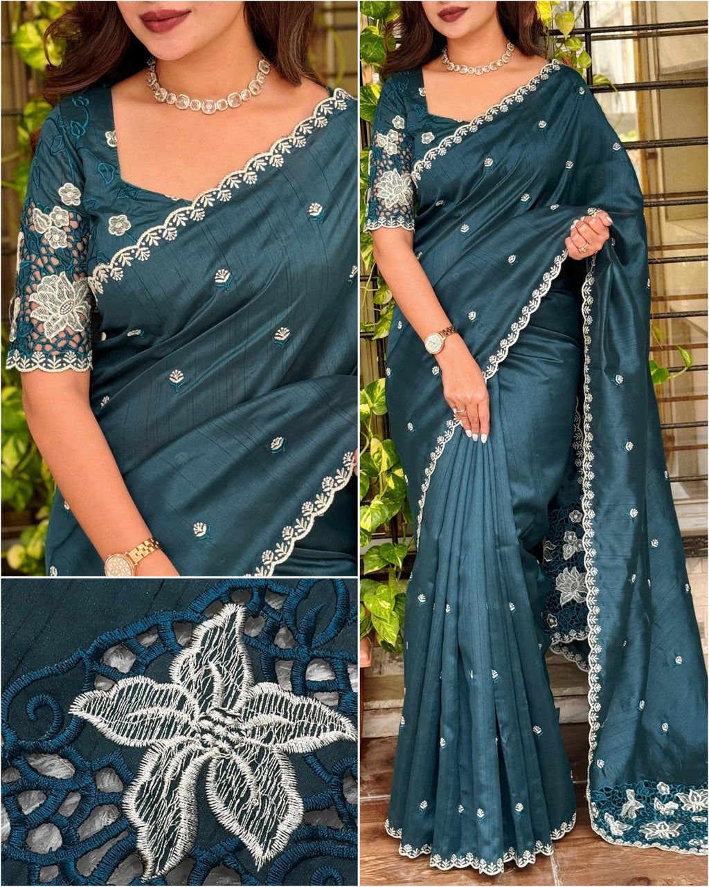 Soundarta Tusser Cotton Saree