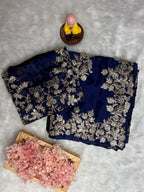 Blue Well Pure Rangoli Silk Saree