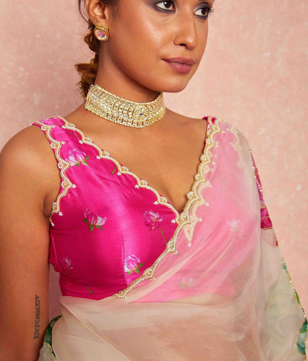 Soft mulmul organza saree