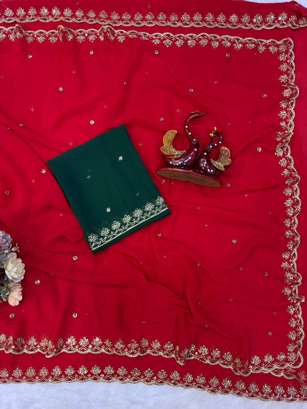 Soft Georgette Sequence Saree