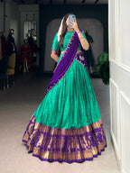 Poly Cotton Lahenga with Multi color