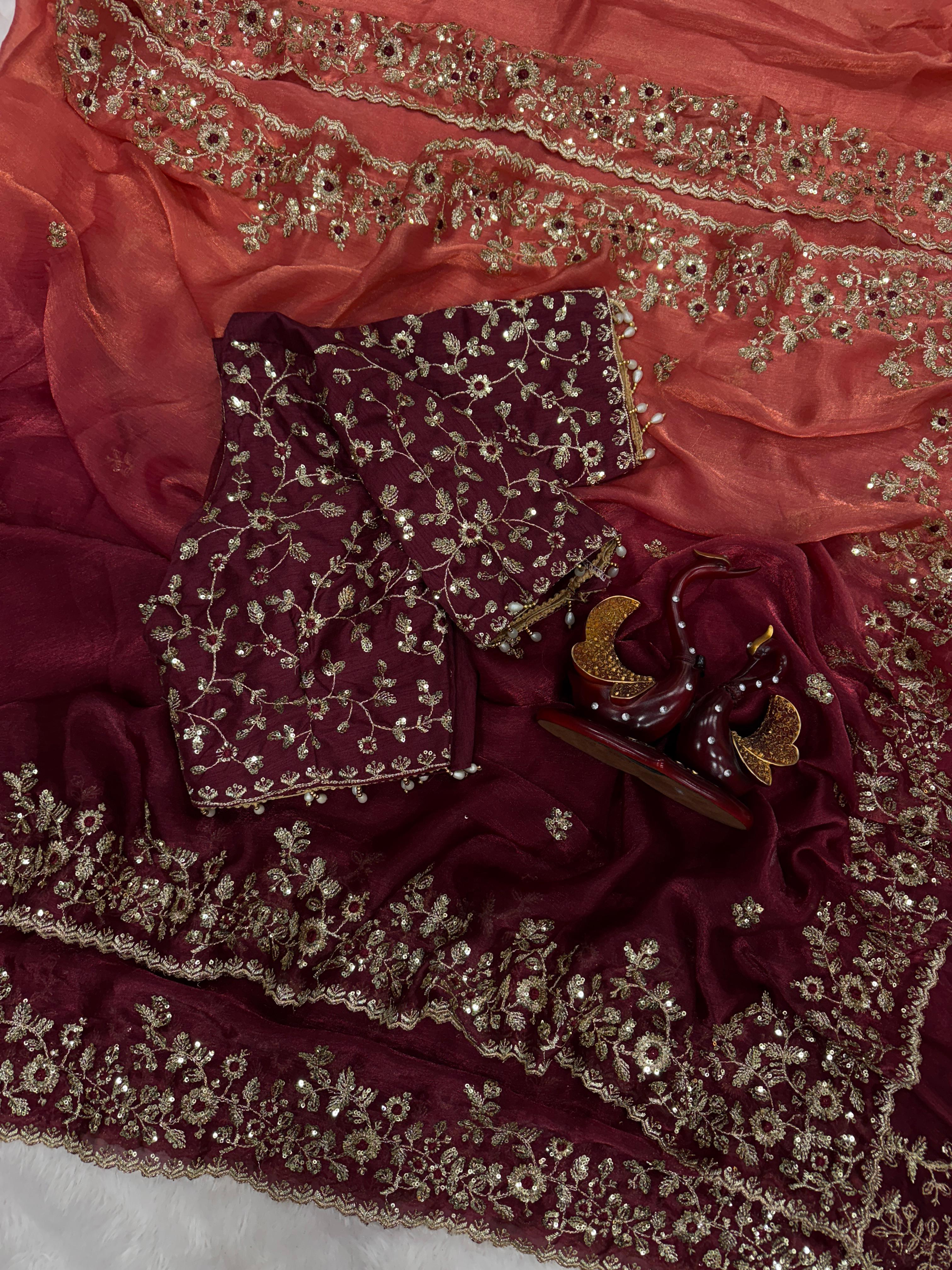 Shaded Color  Soft Frendy Chiffon Saree