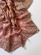 Pure soft Fandy Satin Silk Saree