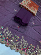 Maharani Black Rangoli Silk saree
