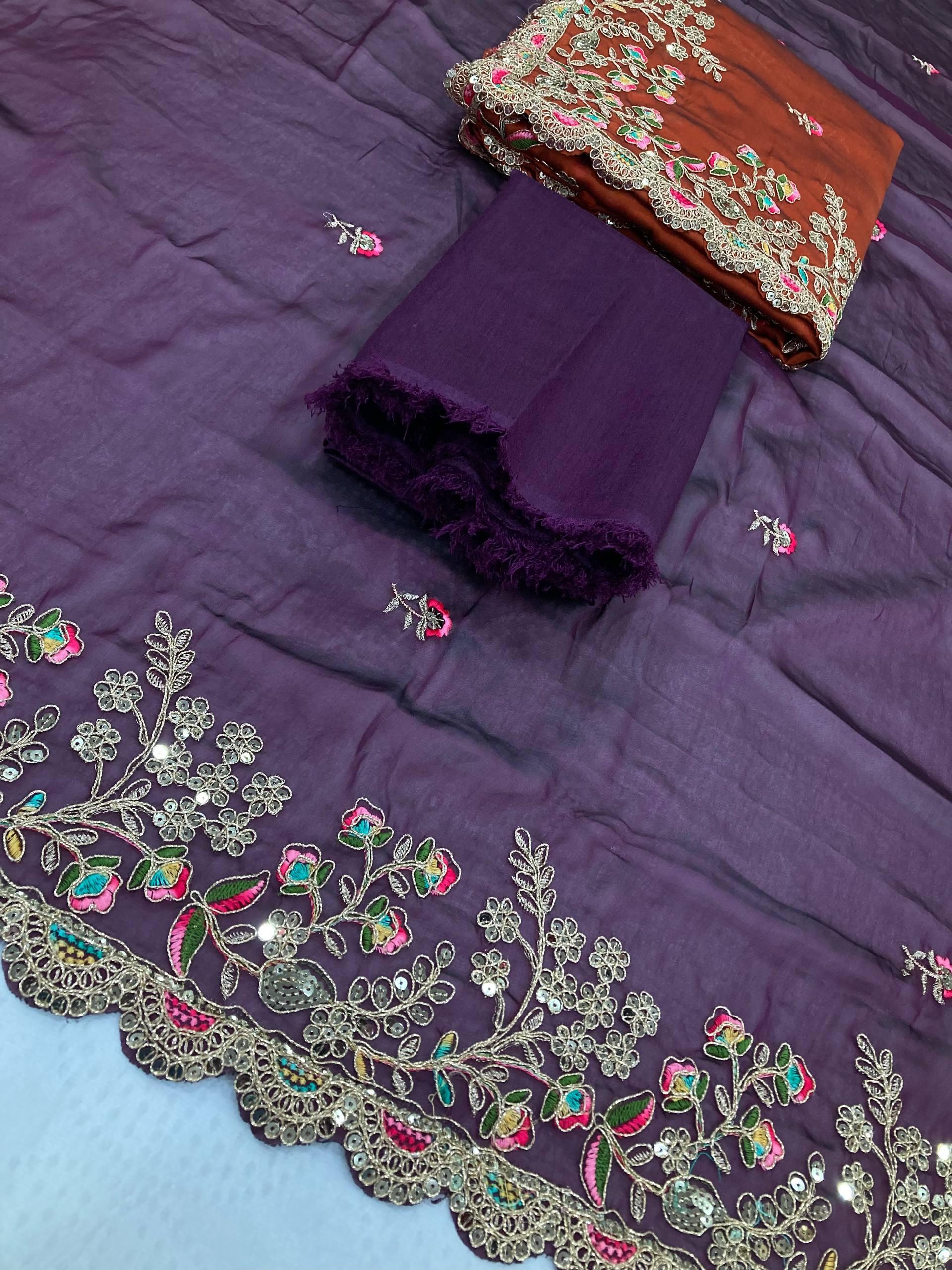 Maharani Black Rangoli Silk saree