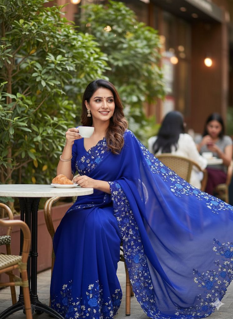 Pure Georgette Saree