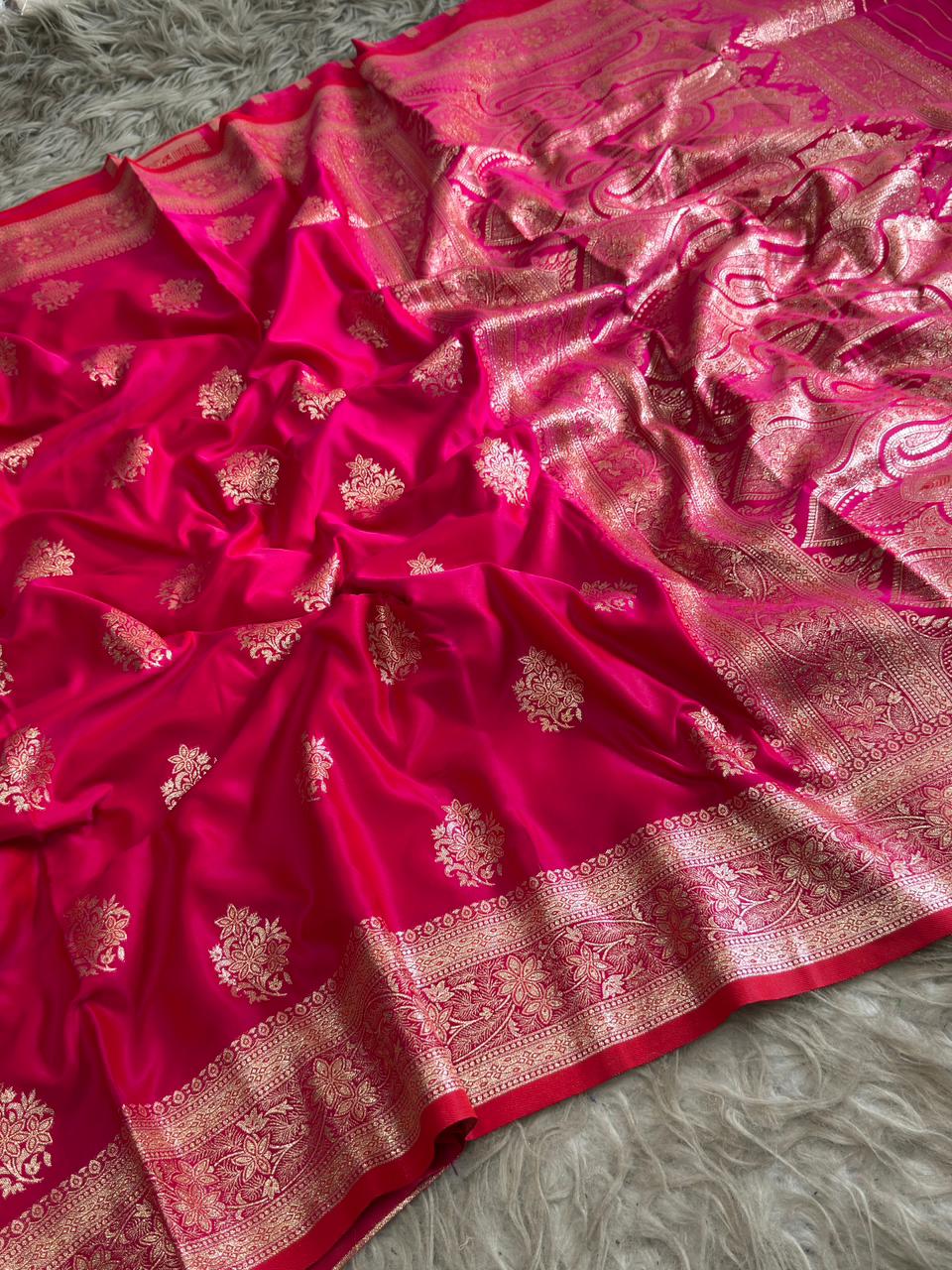 soft banarasi mashru satin silk saree