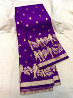 Soft Banarasi Silk Saree Couple Parrot Desgin