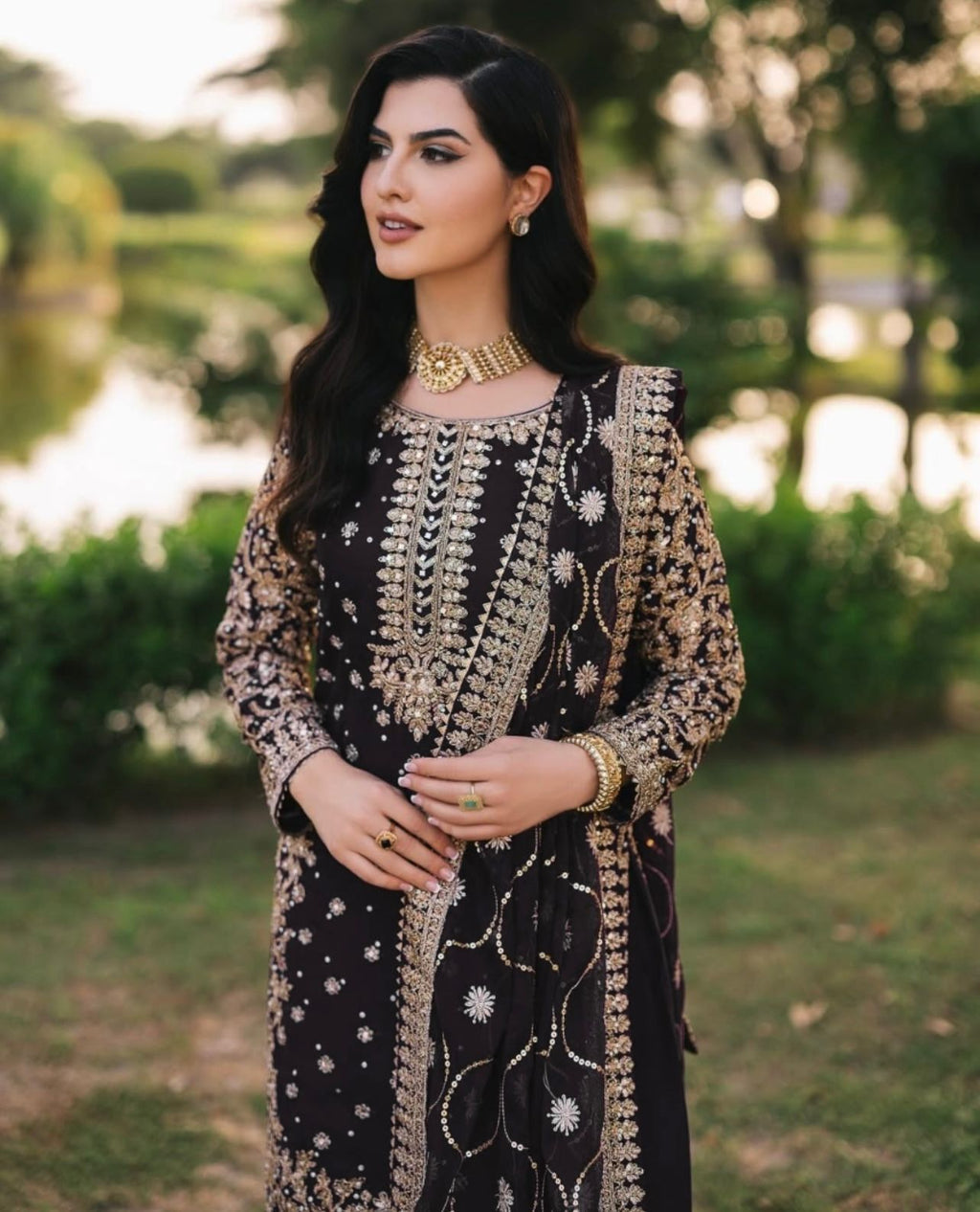 Party Wear Look Top-Plazzo