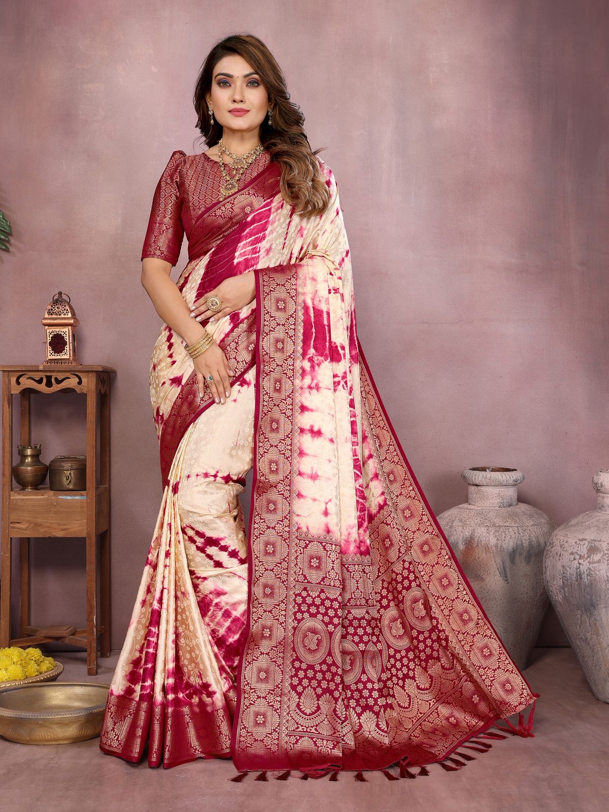 Pure Sibory With Soft Satin Silk Saree