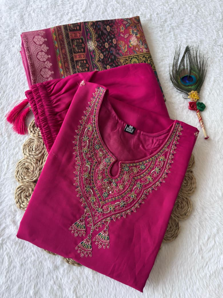 Launching New  Kurti Pent Dupatta Set