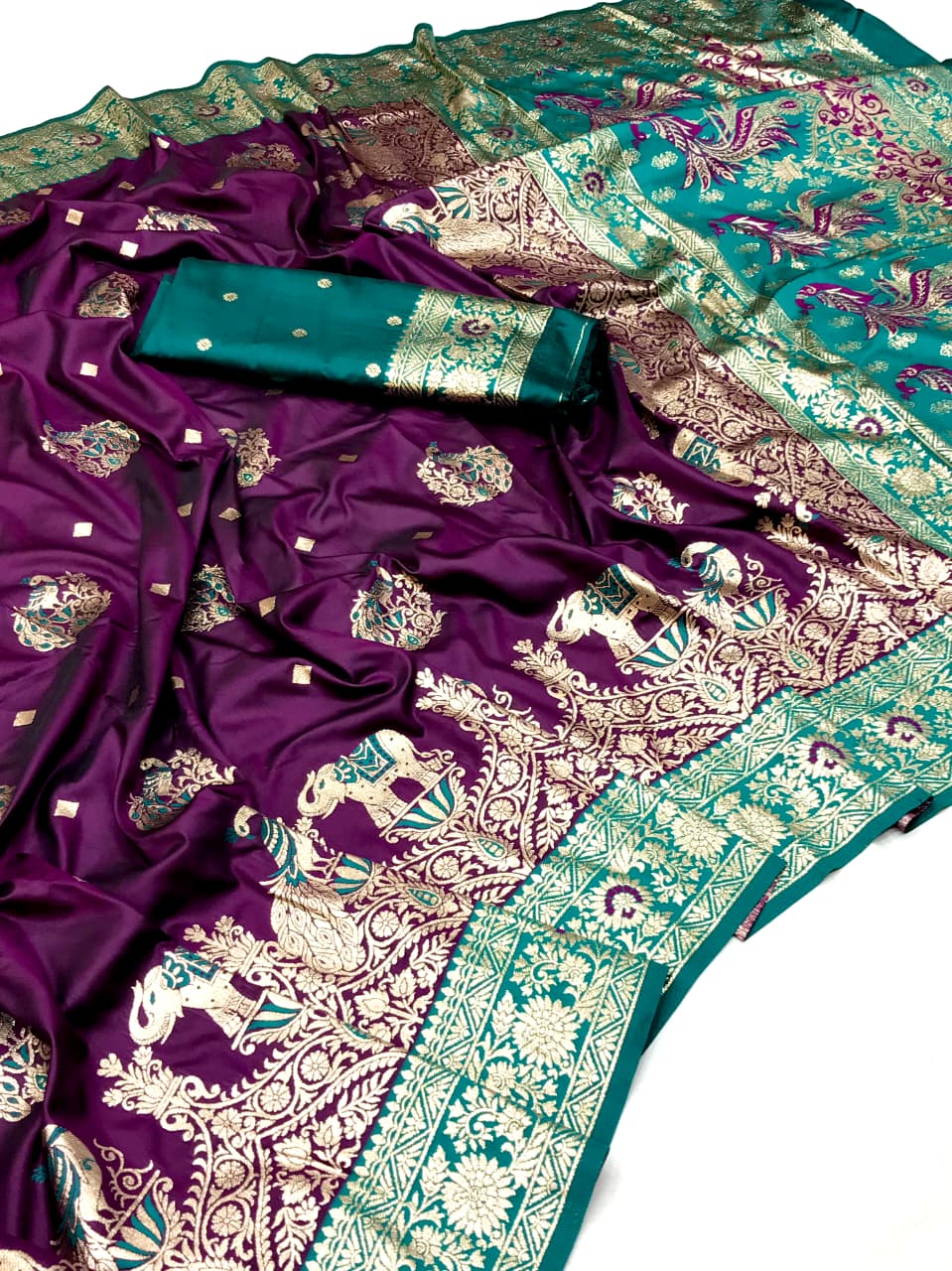 Pure paithani type Banarasi silk saree