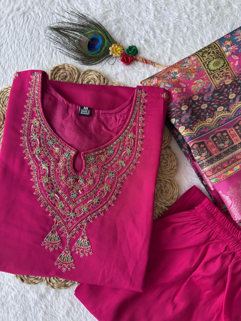 Launching New  Kurti Pent Dupatta Set