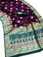 Pure paithani type Banarasi silk saree