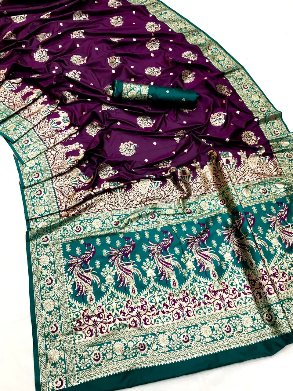 Pure paithani type Banarasi silk saree