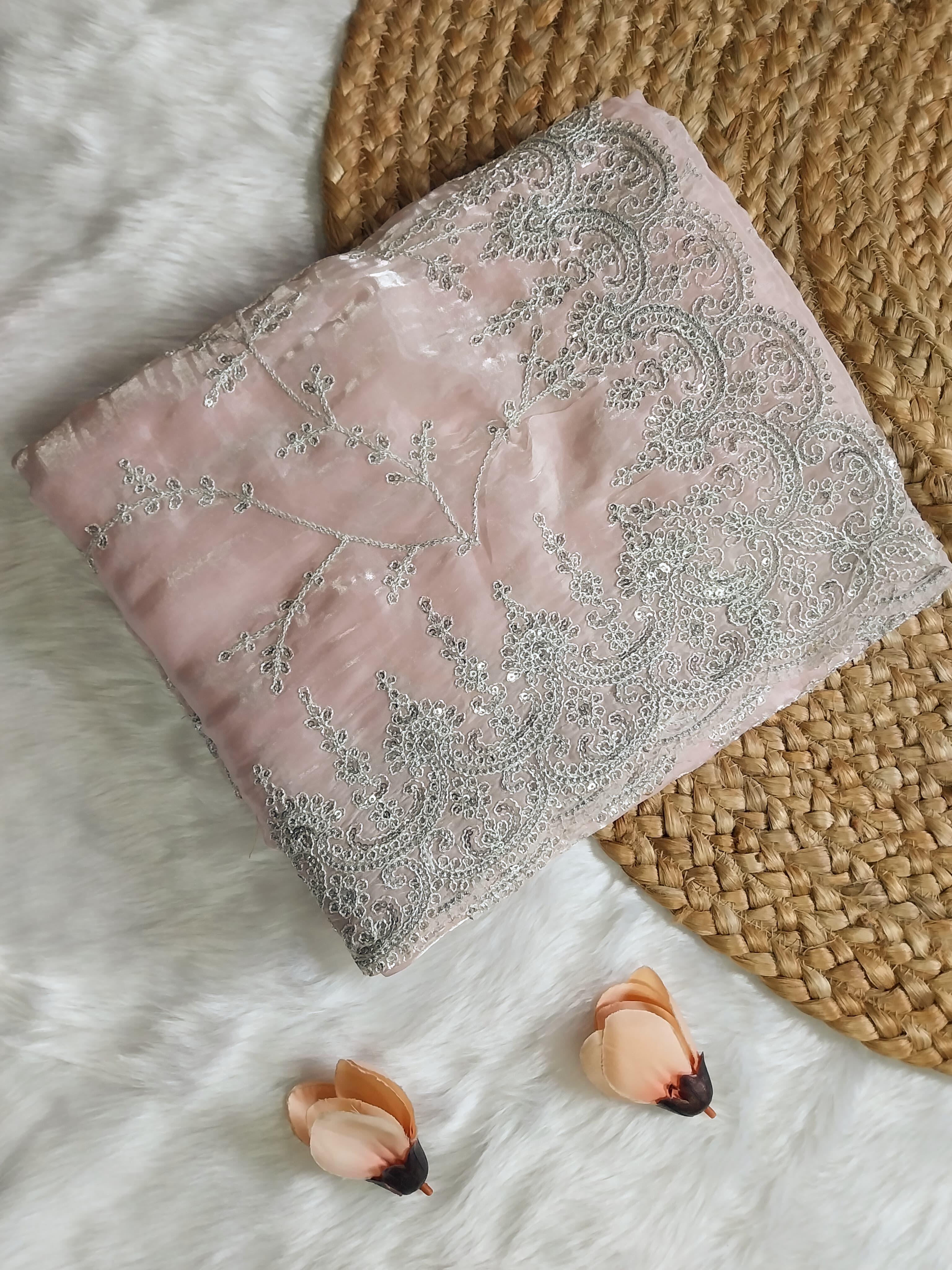 Pure Satin Organza Silk Saree