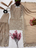Pure Heavy Chinnon Silk Top Plazzo