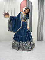Heavy Embroidery Thread & Sequence Work Lahenga