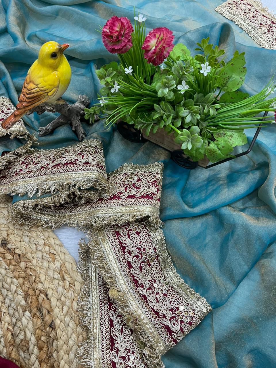 TRADING KAJAL  MOCHA SILK SAREE