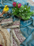 TRADING KAJAL  MOCHA SILK SAREE