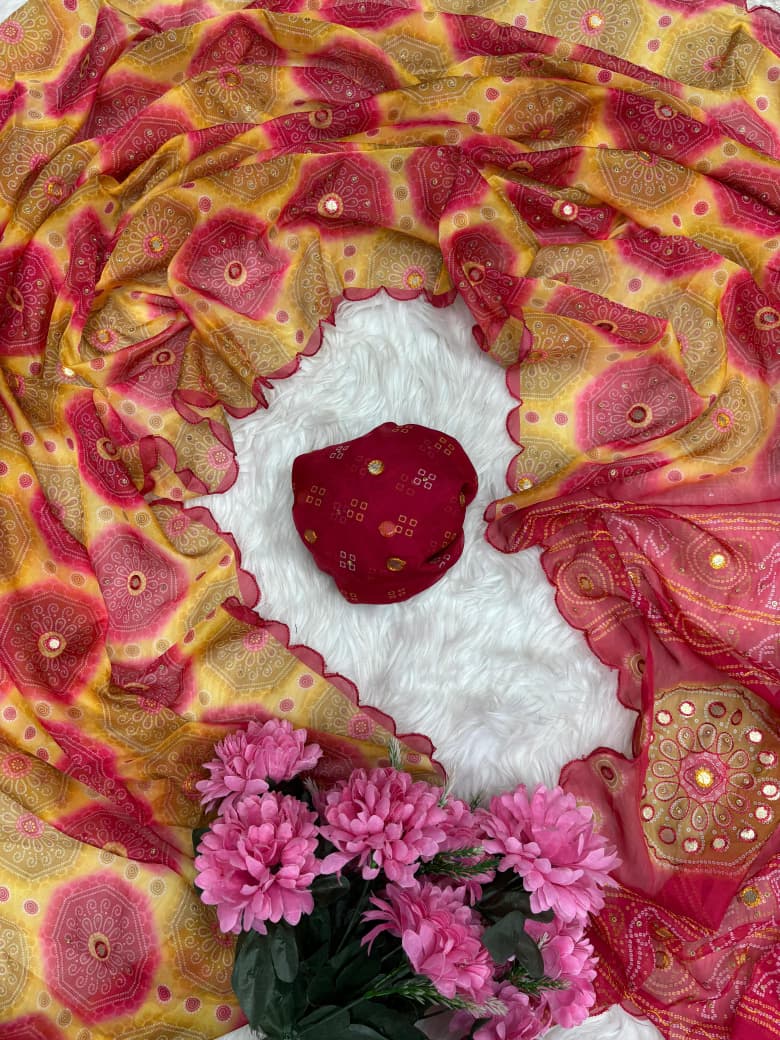 PURE TABBY SILK DIGITAL PRINT SAREE