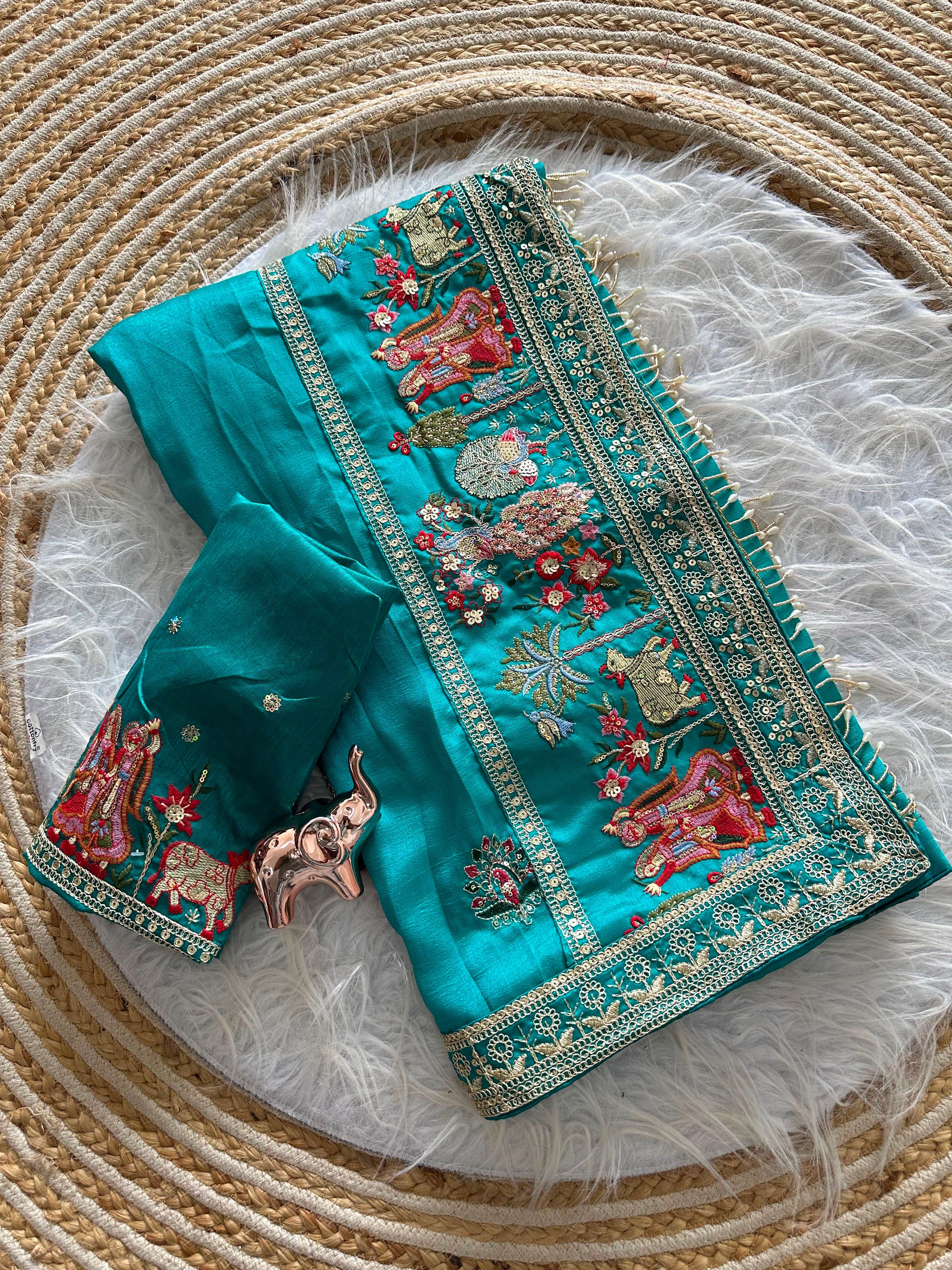 Very Soft nd Elegant Rich look vichitra silk saree