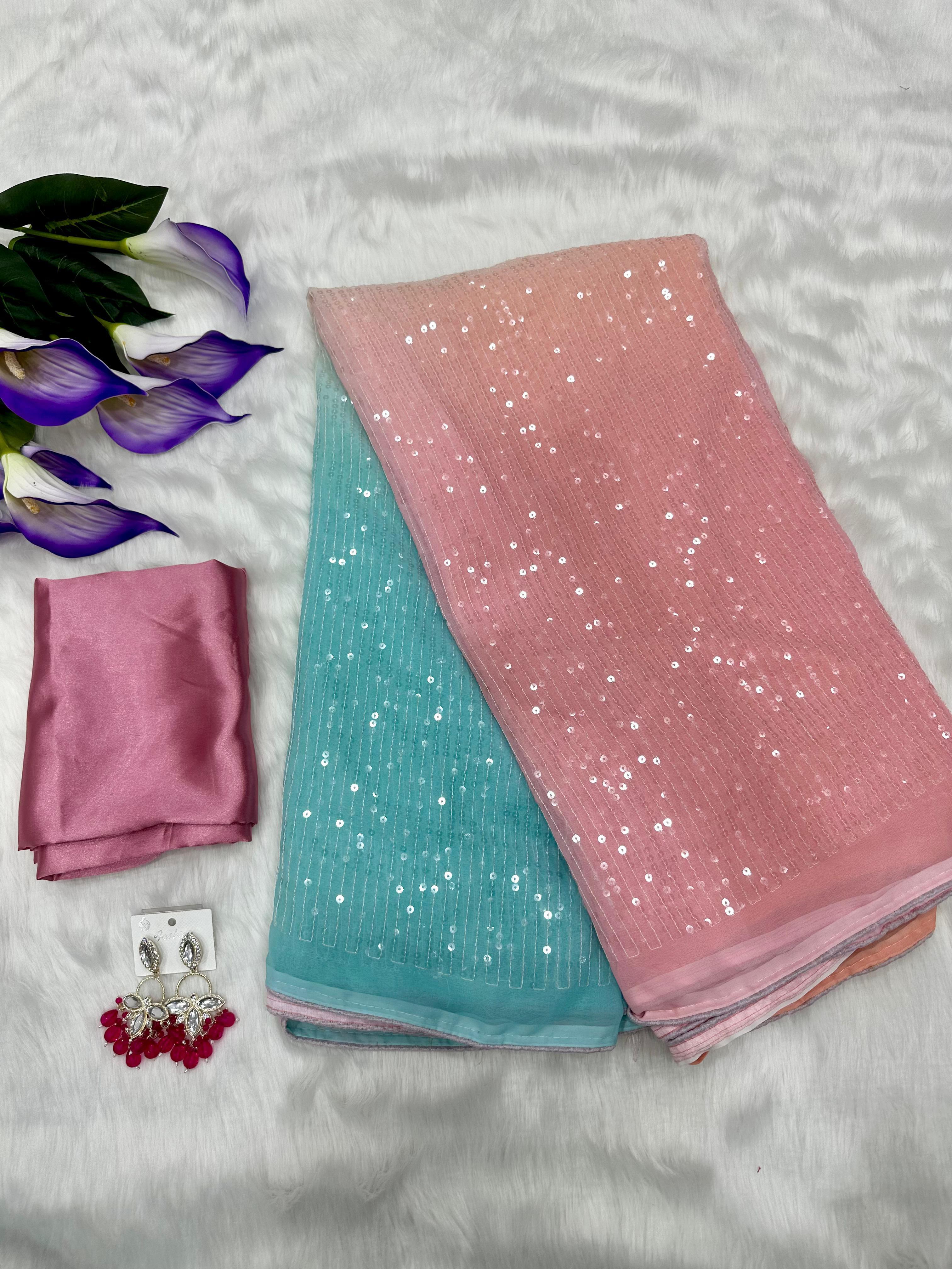 Original Gorgette With Digital Print Saree