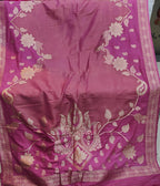 Pure Hand Dyeing Chainy Tissue Shimmer Saree