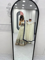 Embroidery Thread & Sequence Work Festival Gown