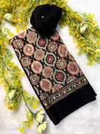 Ajrakh Pure Creap Silk Saree
