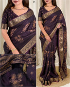 Motif Styled Printed Cotton Saree