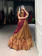 Zari Weaving Work Lehenga