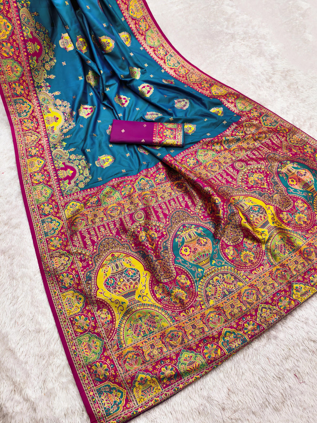 Stunning Pashmina Paithani Silk Saree