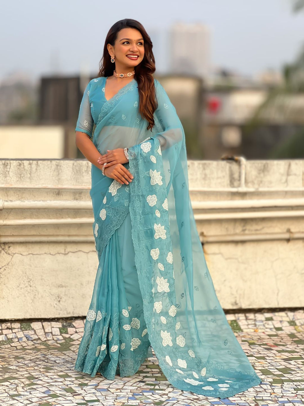 Pure Chanda Kora Silk Saree
