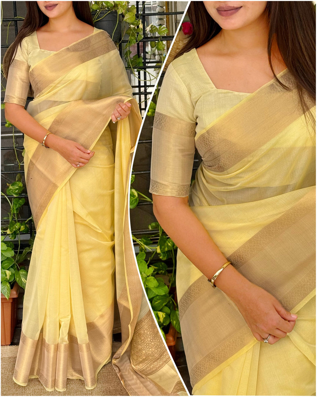 Glass Cotton Light Weight Saree