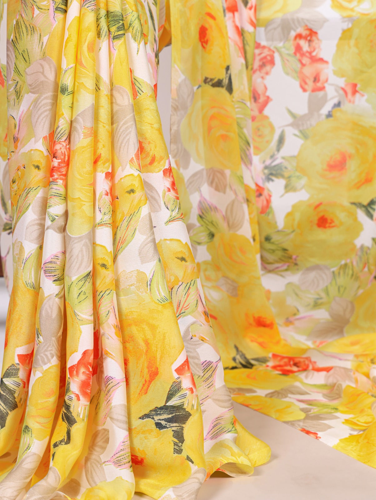 Soft Touch Of Silk Floral Print Saree