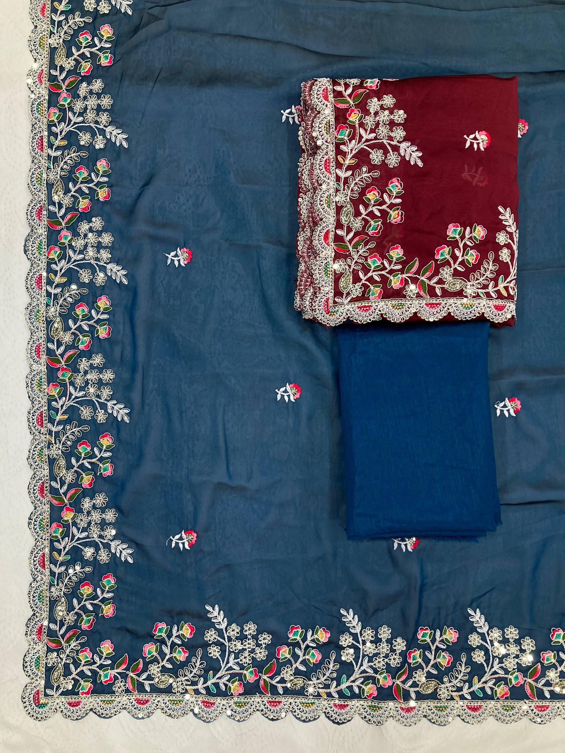 Party Wear Soft Rangoli Silk Saree