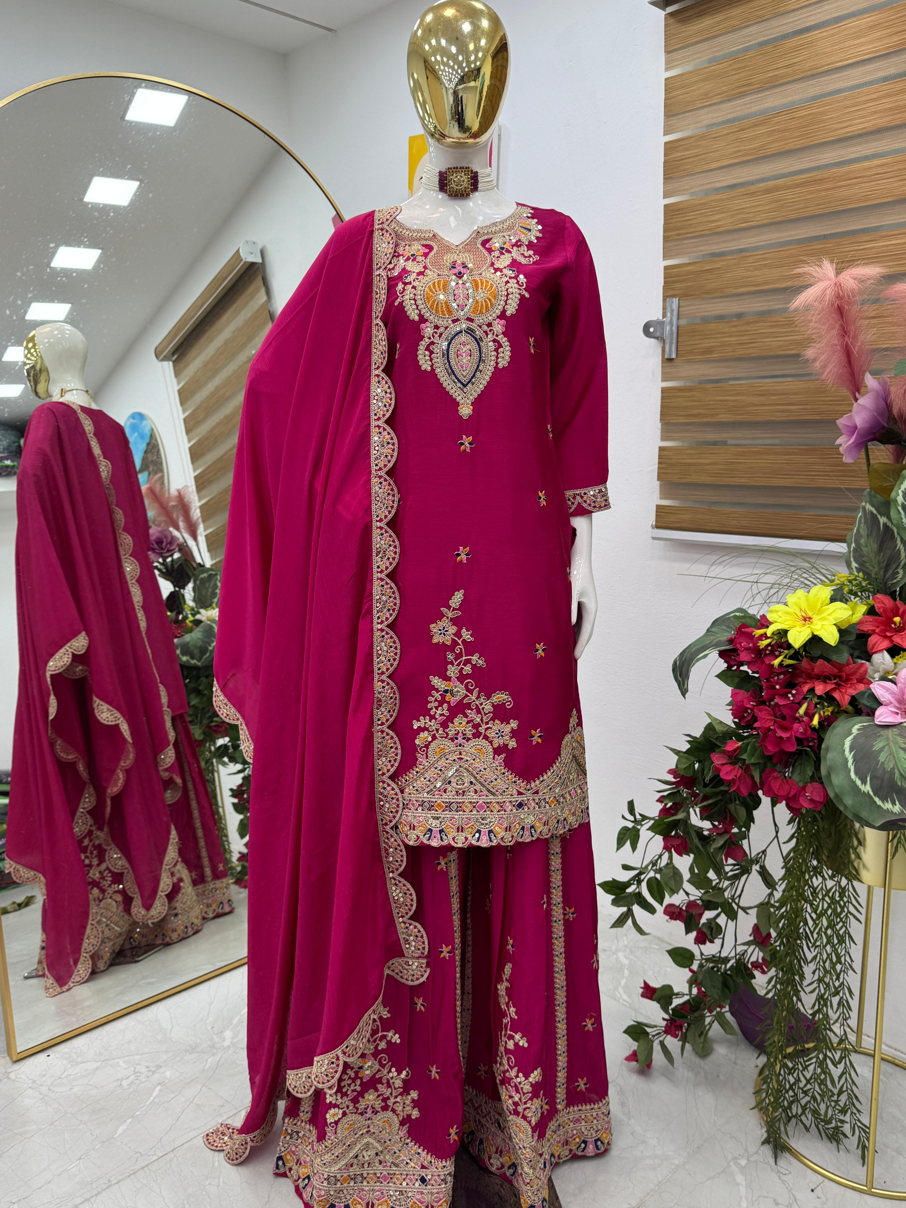 PARTY SHARARA SUIT & DUPATTA
