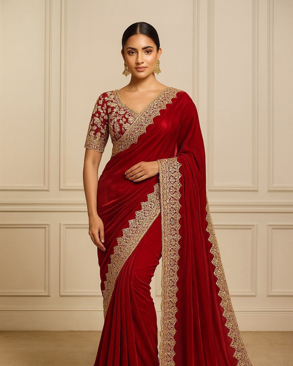 Fancy Fendy Satin Fabric Saree