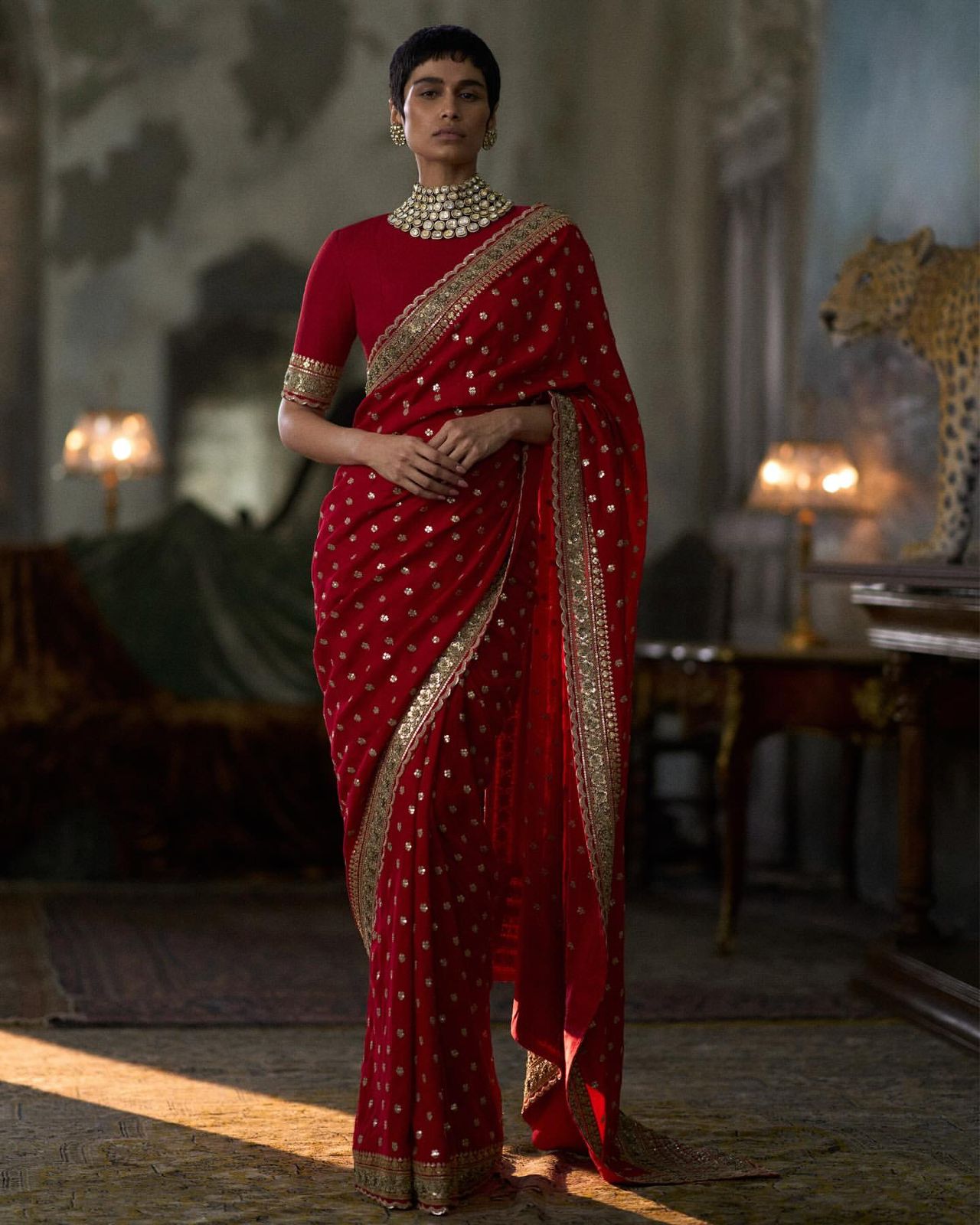 Valentine Special Red Saree