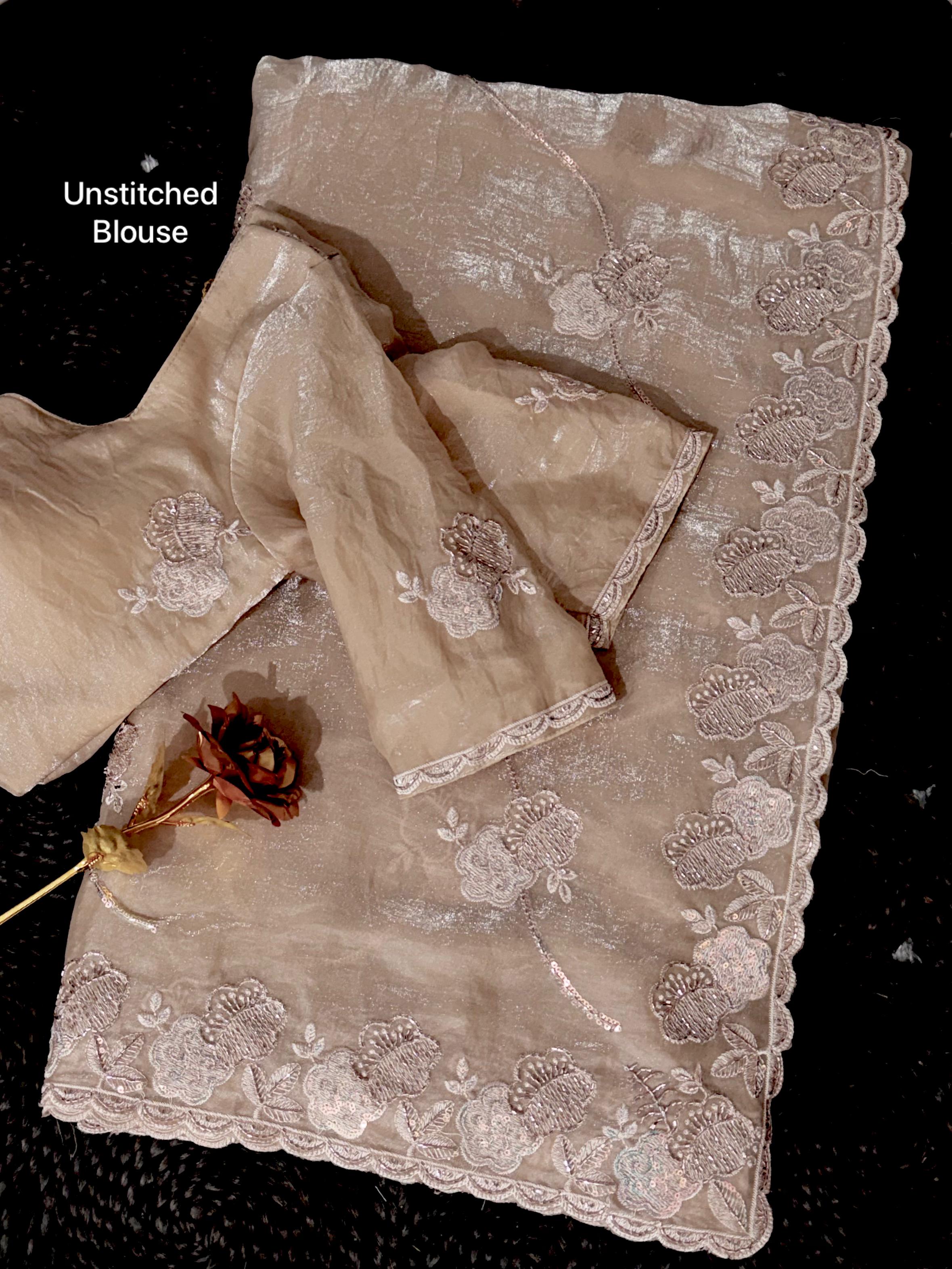 FENDY WEDDING BEIGE SAREE