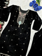 Wedding special velvet Paisley Suit set