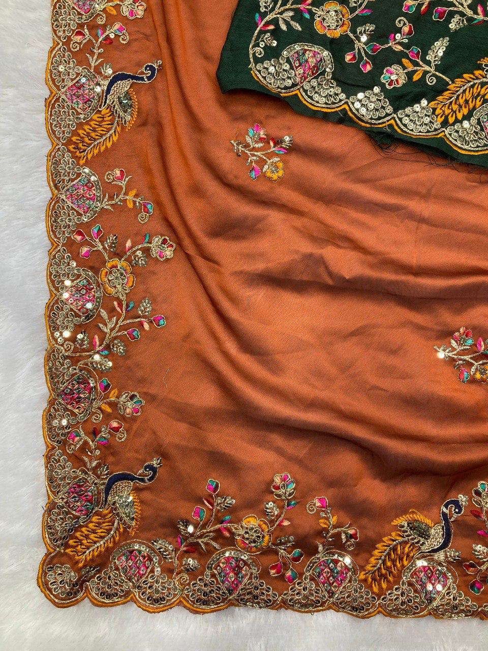 Party Wear Soft Rangoli Silk Saree